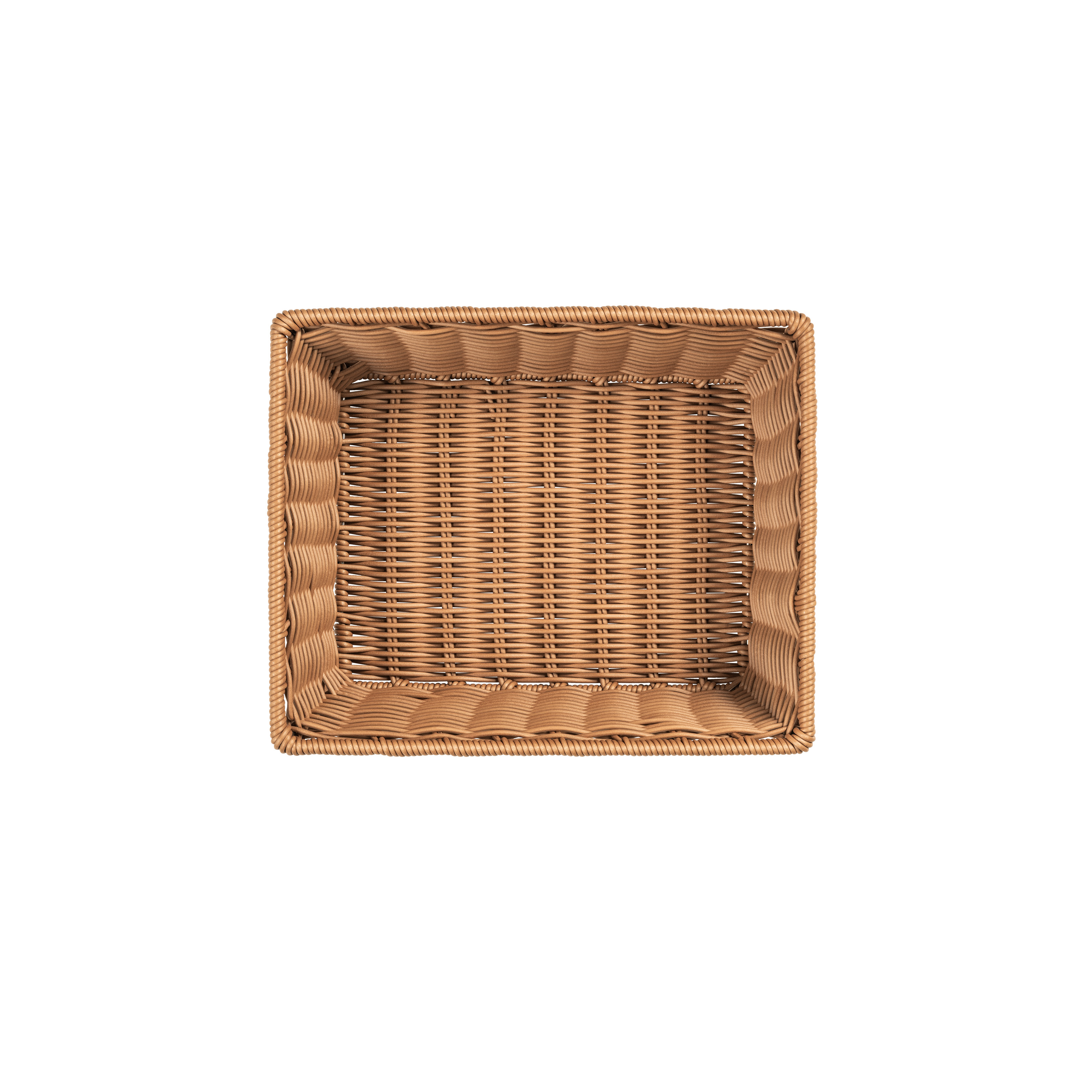 Systemkorb 32,5 x 26,5 x 10 cm, beige mit Drahtverstärkung im oberen Rand