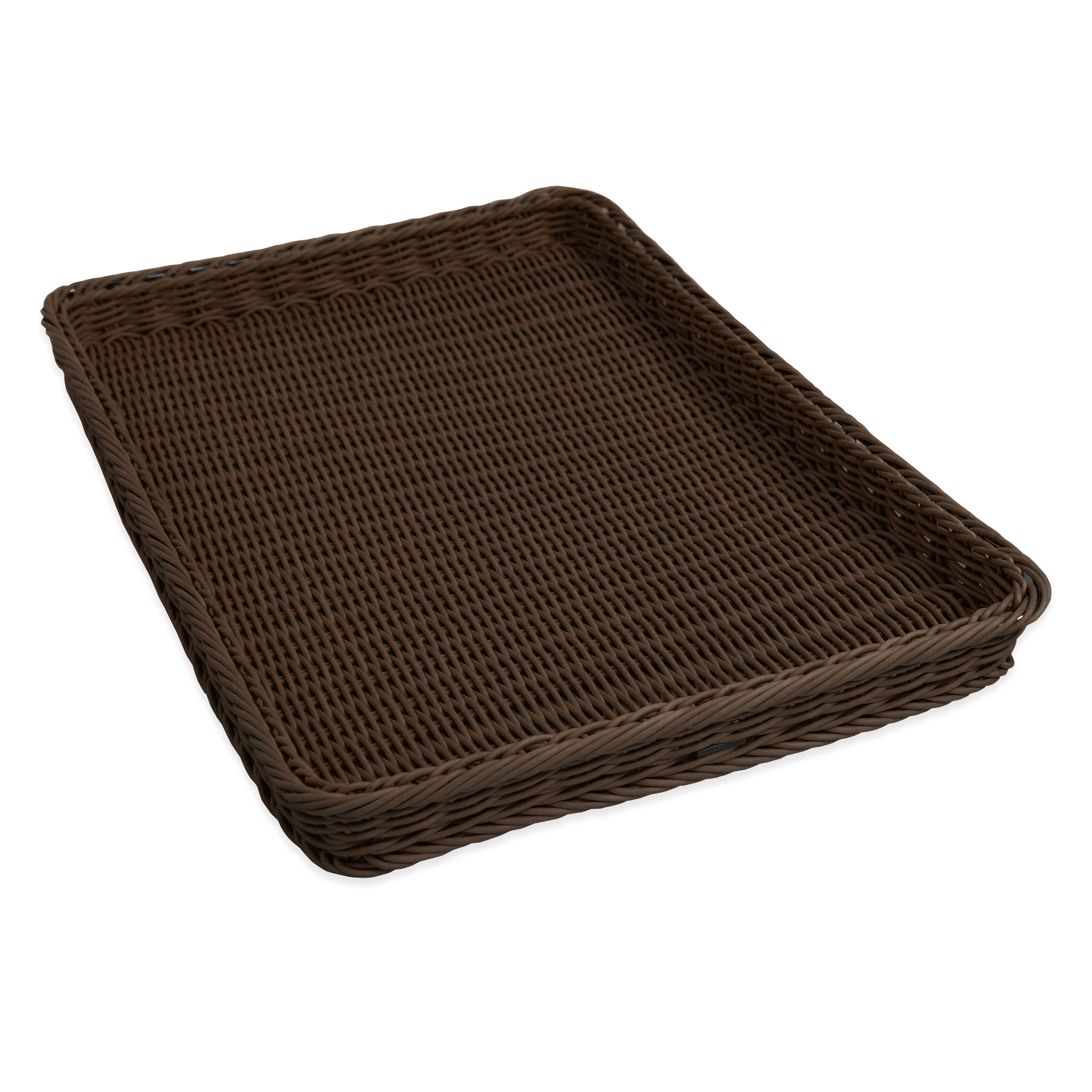 Auslagekorb 60 x 40 x 5 cm, braun mit Rahmenverstärkung aus Edelstahl