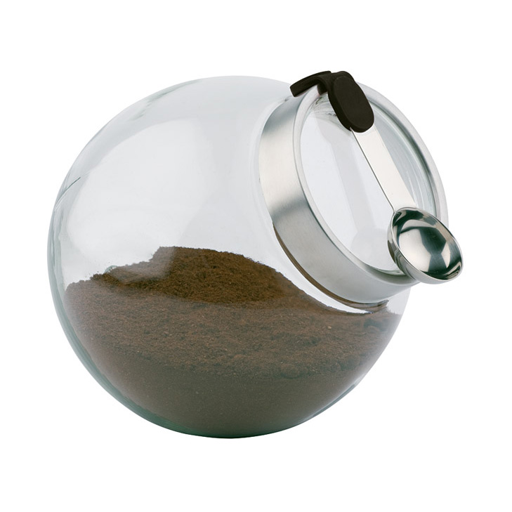 Vorratsglas mit Deckel Ø 20 cm, H: 18 cm, 3 Liter Glas, Edelstahl, Silikon