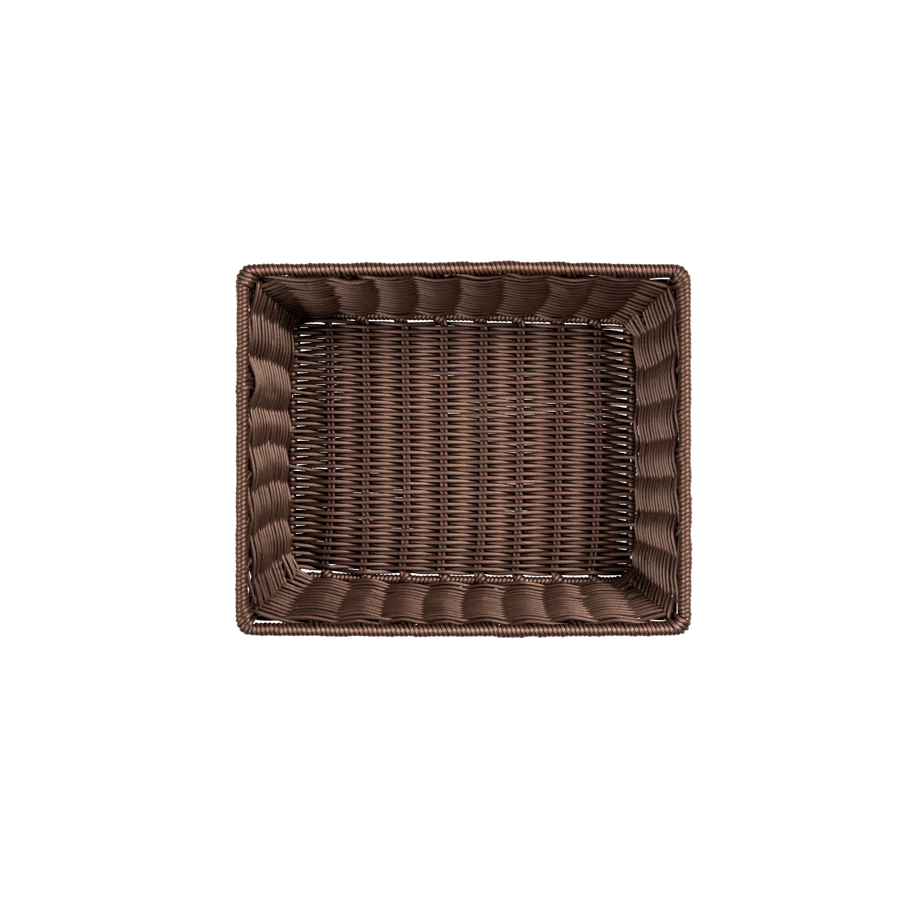 Systemkorb 32,5 x 26,5 x 10 cm, braun mit Drahtverstärkung im oberen Rand