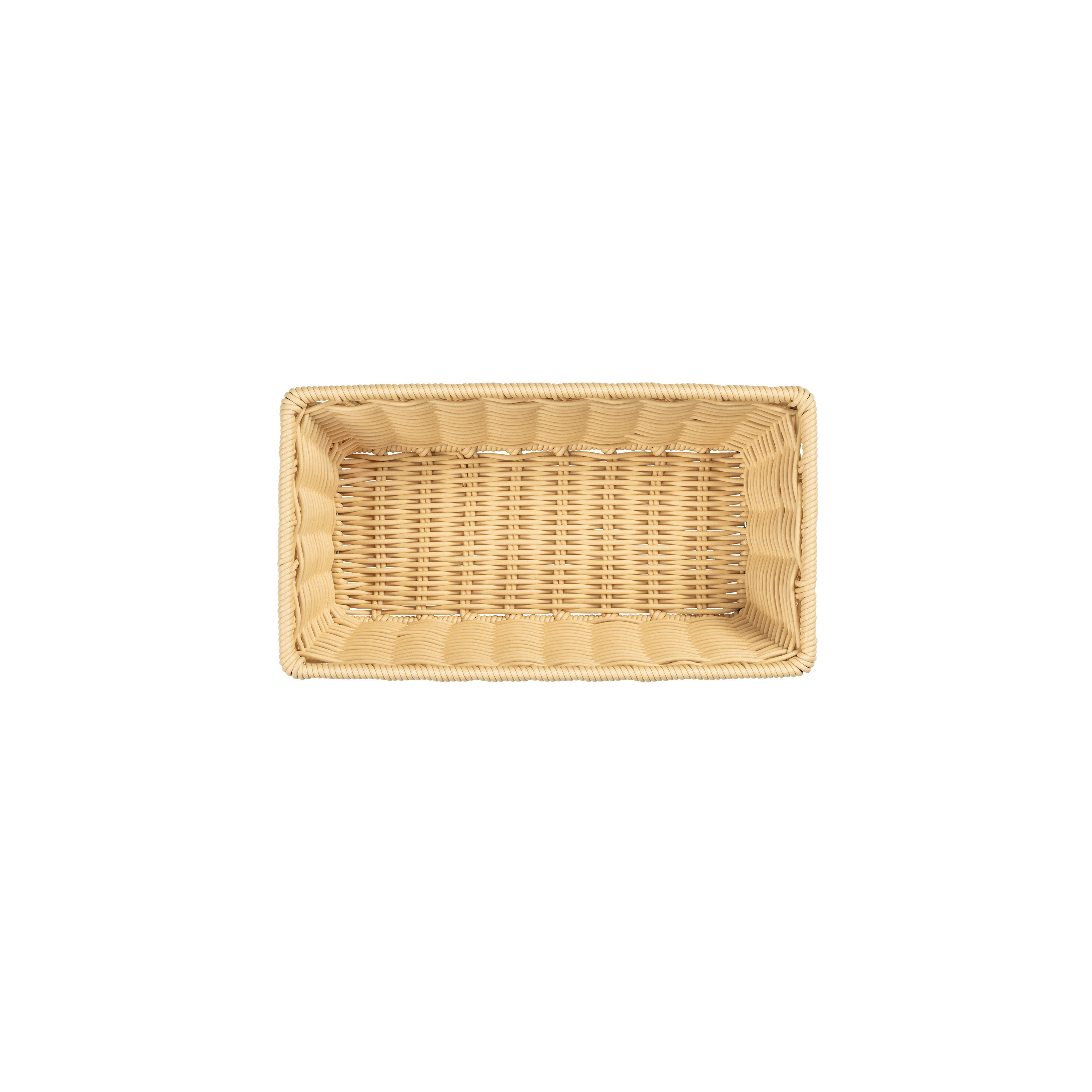 Systemkorb 32,5 x 17,5 x 10 cm, hellbeige mit Drahtverstärkung im oberen Rand