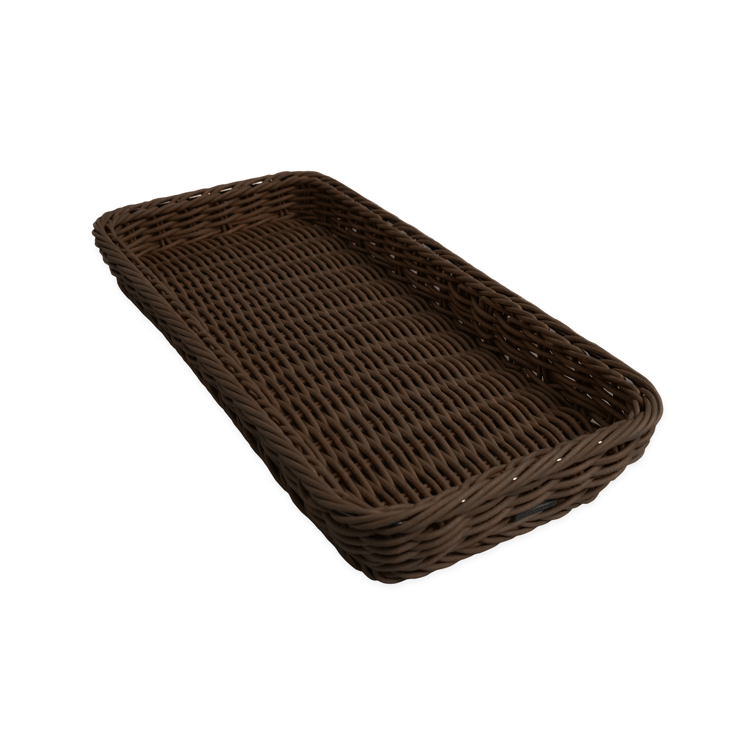 Auslagekorb 40 x 20 x 5 cm, braun mit Rahmenverstärkung aus Edelstahl