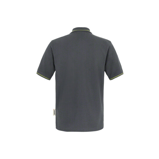 Unisex-Polo Casual, anthrazit/kiwi