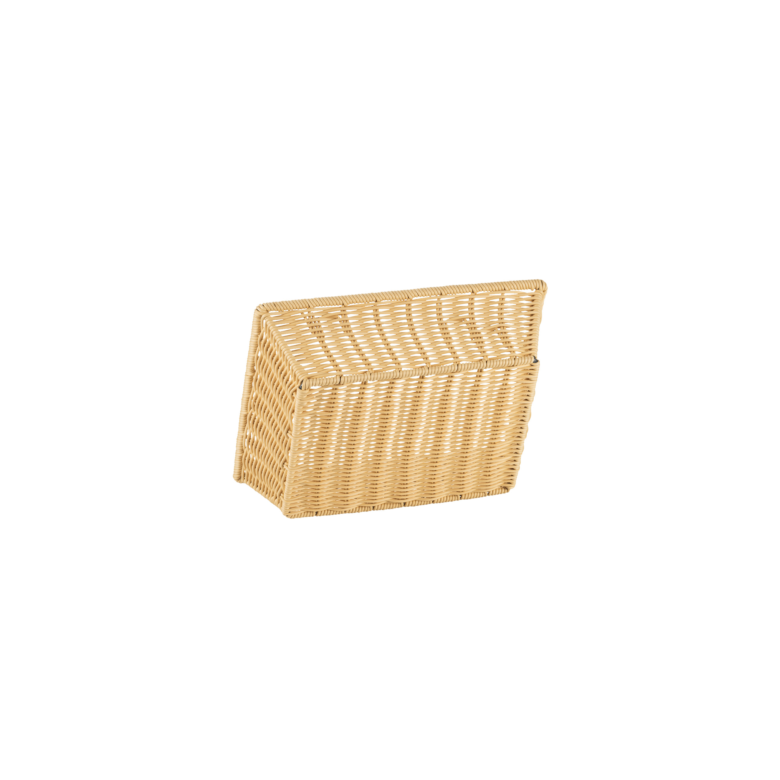 Systemkorb 32,5 x 26,5 x 10 cm, hellbeige mit Drahtverstärkung im oberen Rand