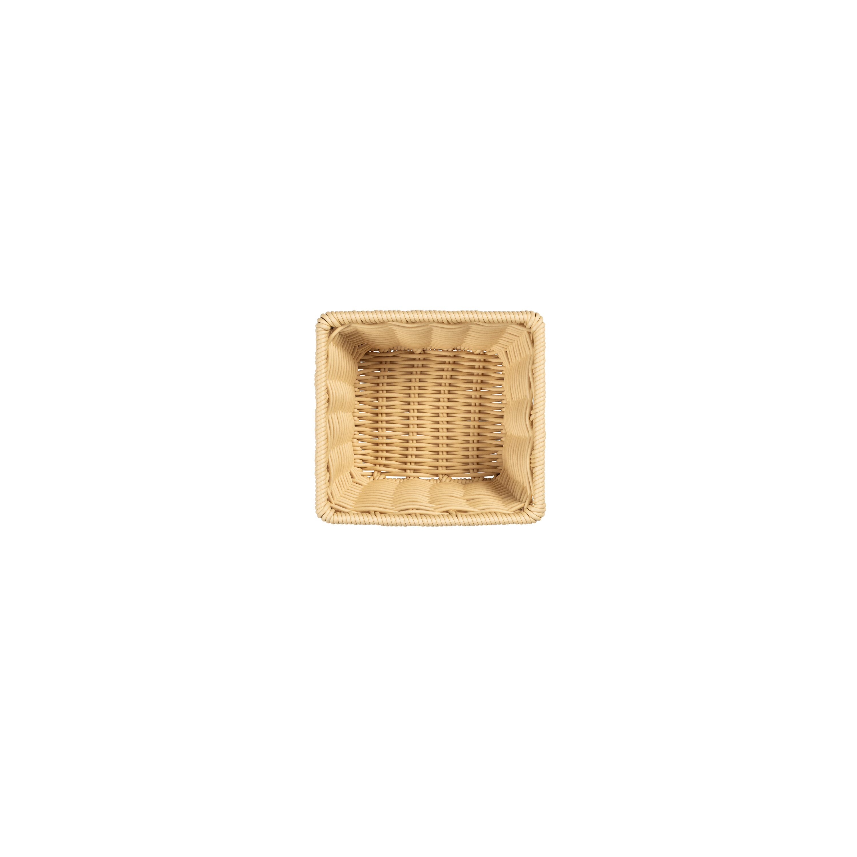Systemkorb 17,5 x 16,0 x 10 cm, hellbeige mit Drahtverstärkung im oberen Rand