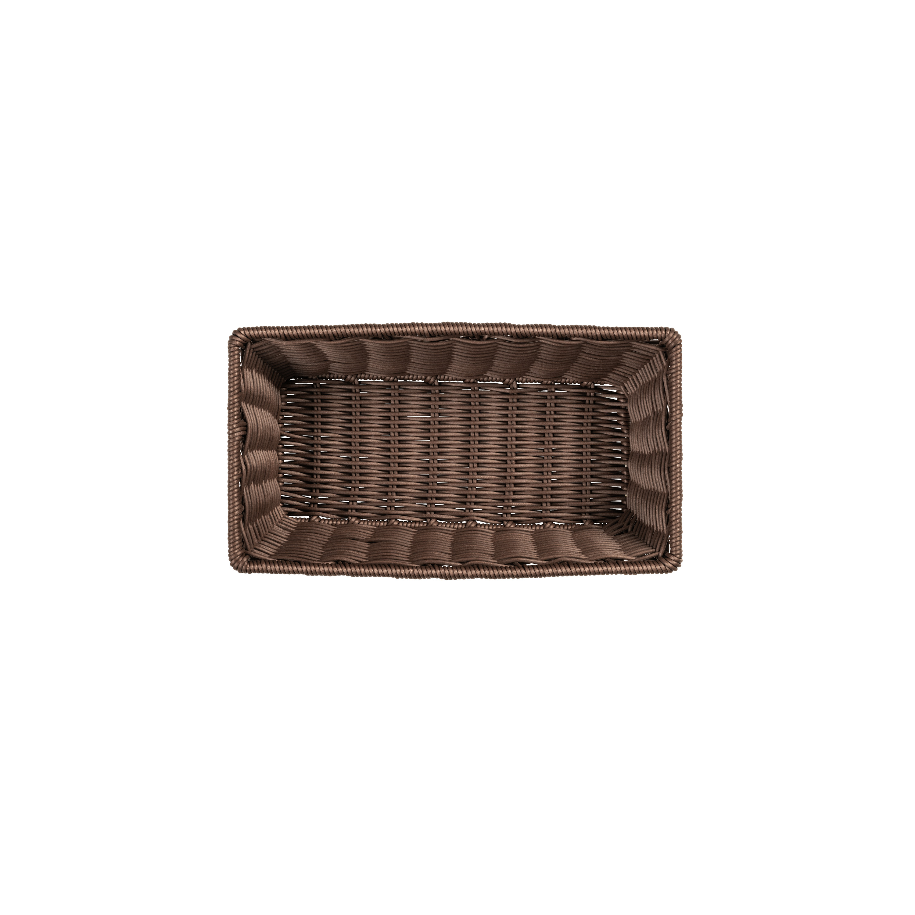 Systemkorb 32,5 x 17,5 x 10 cm, braun mit Drahtverstärkung im oberen Rand
