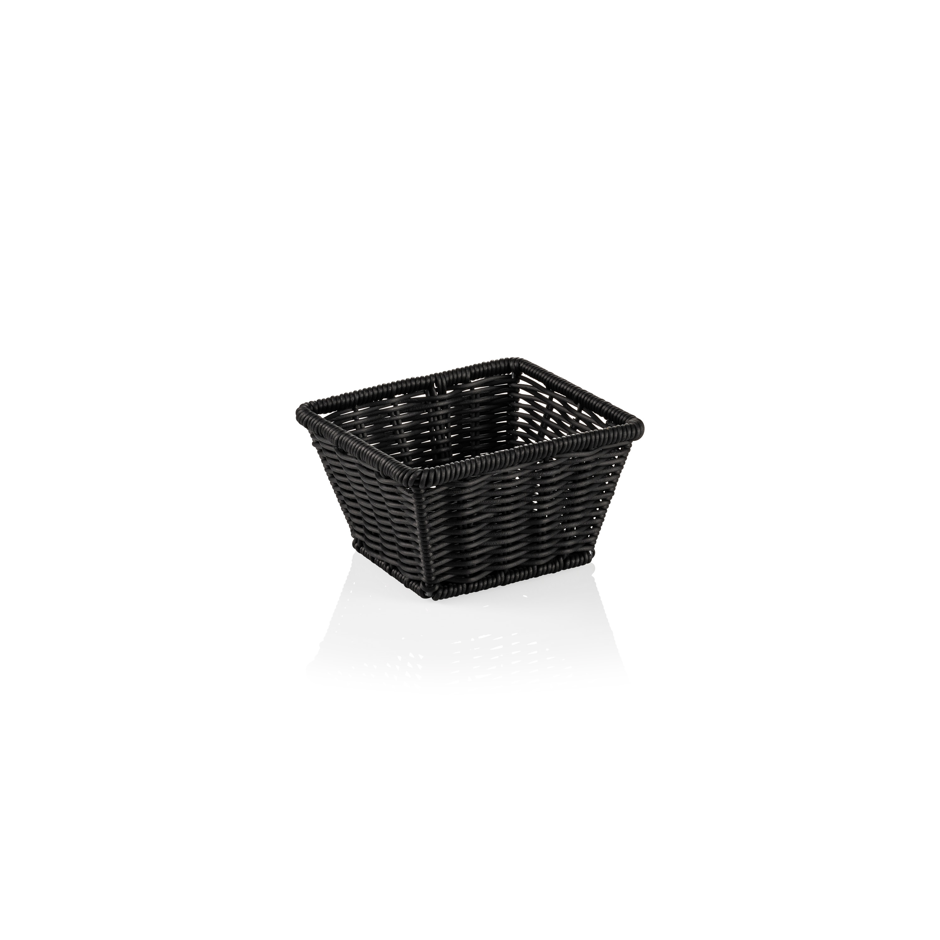 Systemkorb 17,5 x 16,0 x 10 cm, schwarz mit Drahtverstärkung im oberen Rand