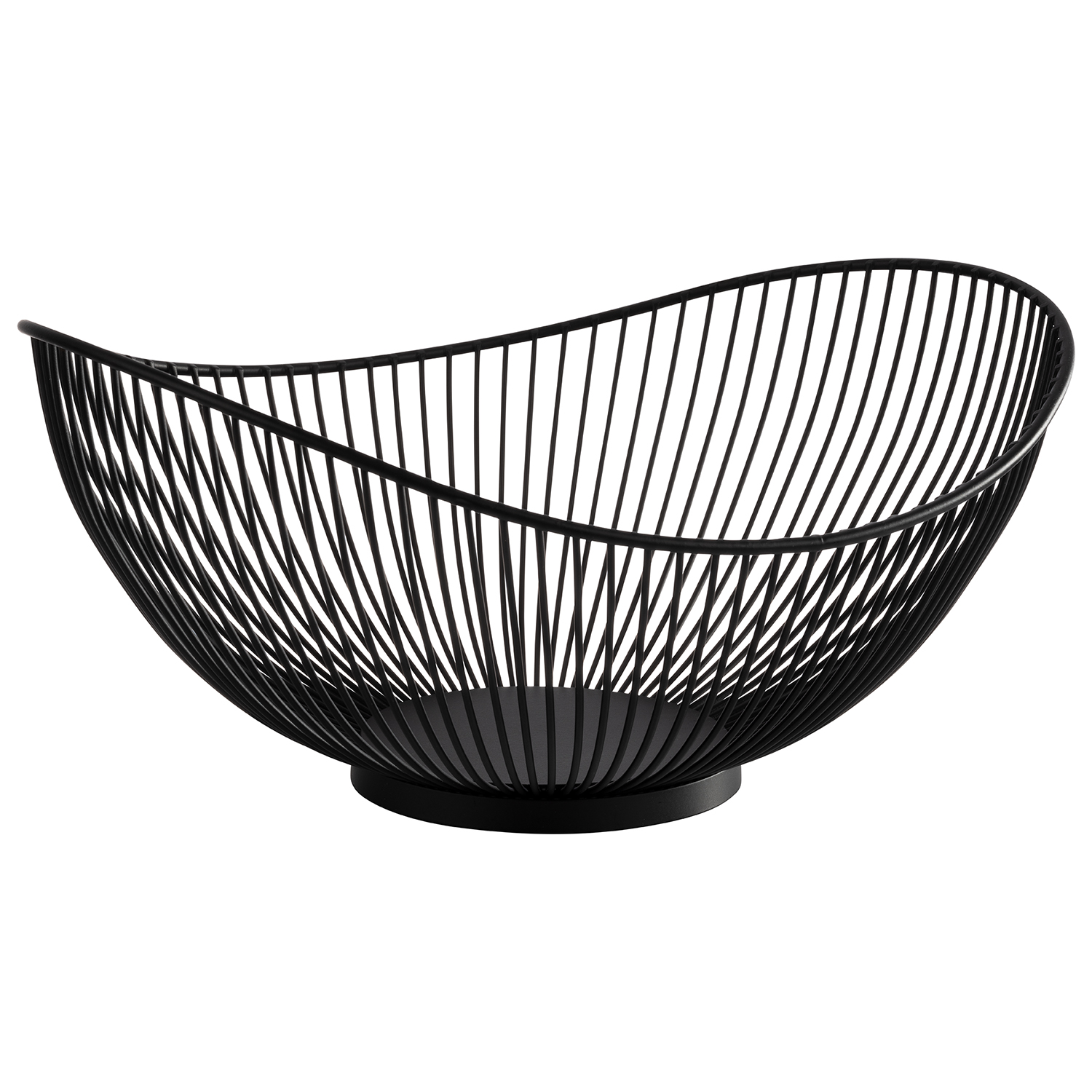 Korb -URBAN- Ø 17 cm, H: 7 cm Metall, schwarz